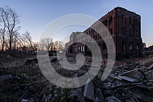 Abandoned Railroad YMCA at Sunset - Canton, Ohio photo