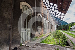 Abandoned railway station Canfranc between France and Spain. Huesca