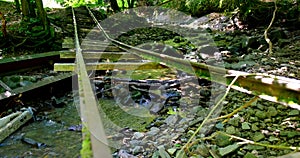 Abandoned railway track above the stream of Csarna