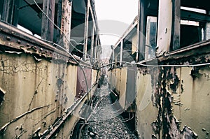 Abandoned railway wagon