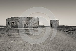 Abandoned Ranch Building In The American Southwest