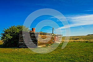 Abandoned ranch house on the prairies