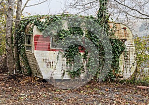 Abandoned recreational vehicle