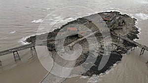 The Abandoned Remains of Birnbeck Pier in Weston Super Mare