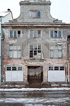 Abandoned residential building