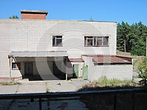 Abandoned residential buildings in village of Orbita near the Ch photo