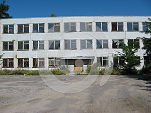 Abandoned residential buildings in village of Orbita near the Ch photo