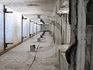 Abandoned residential buildings in village of Orbita near the Chyhyryn Nuclear Power Plant. Abandoned and destroyed