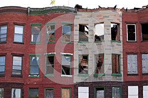 Abandoned row houses