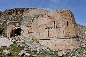 Abandoned ruined christian church in Cappadocia,Turkey,Europe