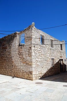 Abandoned ruined house in island Susak,Croatia