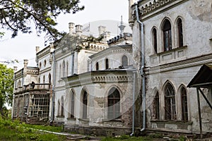 Abandoned ruined Sharovka Castle. Ukraine