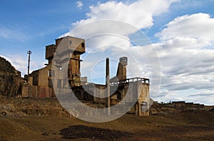 Abandoned and ruined sulfur extraction oven at Sao Domingos mine