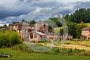 Abandoned ruined village