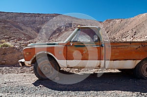 Abandoned rundown car