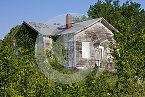 Abandoned Rural One Room Schoolhouse