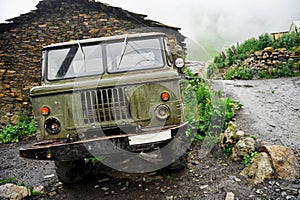 Abandoned russian truck