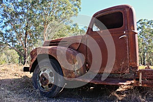 Abandoned rusty pickup truck