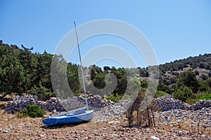 Abandoned sailboat