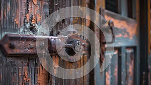 The abandoned saloons doors hang loosely off their hinges the heavy wrought iron handles rusted and covered in cobwebs