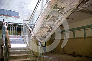 An abandoned school building from the radioactive exclusion zone of Belarus.