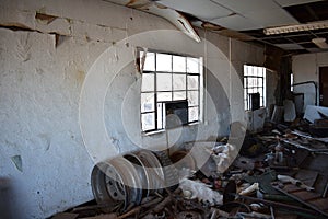 Abandoned Service Station - Window unit