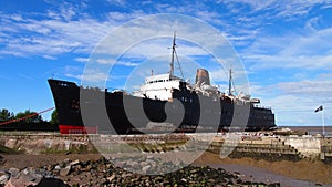 The abandoned ship The Duke of Lancaster Ship, North WAles