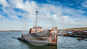 Abandoned ships from tugboat graveyard, Arthur Kill Staten Island