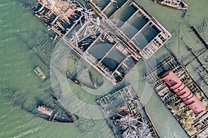 Abandoned ships from tugboat graveyard, Arthur Kill Staten Island