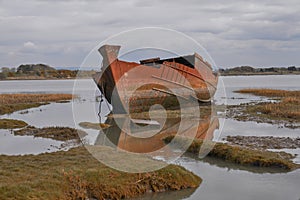 Abandoned Shipwreck boat in fleetwood