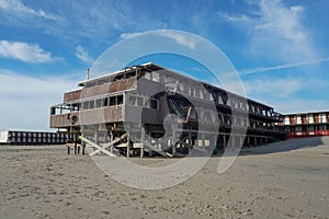 Abandoned Silver Gull Beach Club at Fort Tilden Beach, Breezy Point