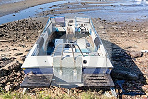 Abandoned Ski Boat Harbor Shoreline