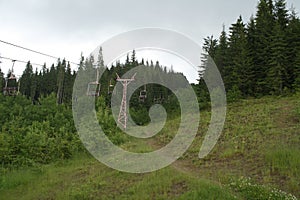 Abandoned ski resort near Vidra lake