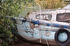 Abandoned small boat