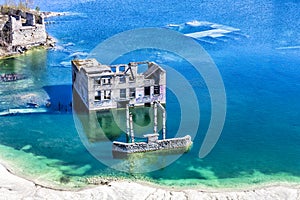 Abandoned Soviet time prison in Rummu quarry