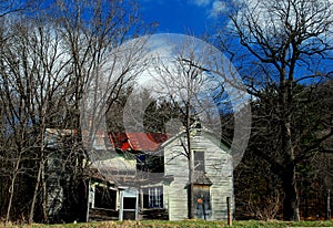 Abandoned spooky farm house