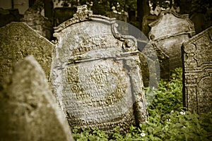 Abandoned spooky grave yard