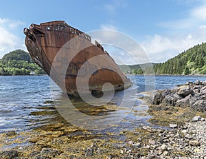 Abandoned SS Charcot at Conception Harbour