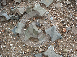 Abandoned stone construction