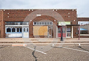 Abandoned Storefronts in Seagraves, Texas