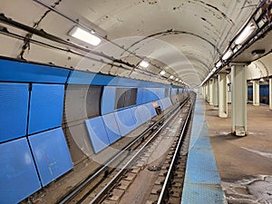 Abandoned Subway Station Stop photo