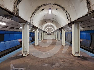 Abandoned Subway Station Stop photo