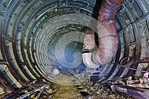 Abandoned subway tunnel in Kiev, Ukraine