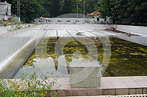 Abandoned swimming pool