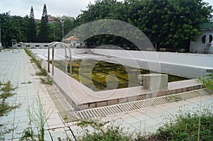 Abandoned swimming pool