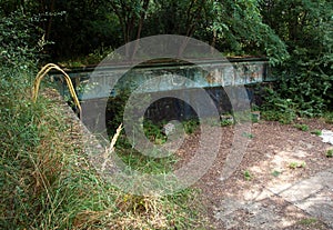 Abandoned swimming pool