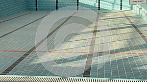 Abandoned swimming pool. An empty swimming pool is under construction.