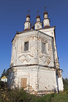 Abandoned temple of the Resurrection in Varnitsy Totemsky Distric