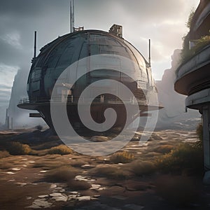 An abandoned terraforming station altering the atmosphere of a desolate world3