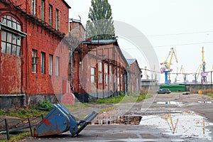 abandoned territory of the USSR carriage factory